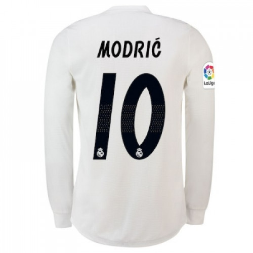 Футболка Реал Мадрид домашняя 2018/19 с длинным рукавом Модрич 10