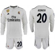Майка Реал Мадрида домашняя 2018/19 с длинным рукавом номер 20 Асенсио