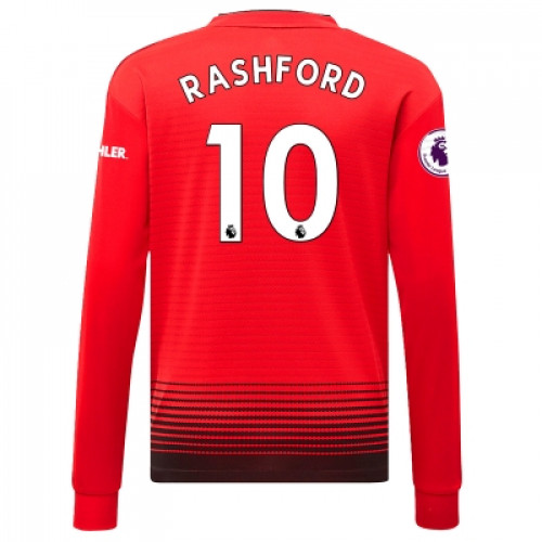 Футболка Манчестер Юнайтед домашняя сезон 2018/19 Рашфорд 10 с длинными рукавами