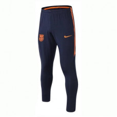 Барселона спортивные штаны тёмно-синие с оранжевым сезон 2019-2020