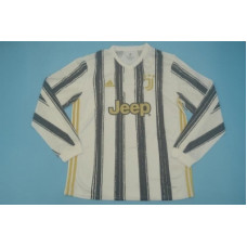 Ювентус (Juventus) домашняя футболка с длинным рукавом 2020-2021