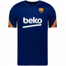 Синяя тренировочная игровая футболка Барселоны 2020-2021 сезона