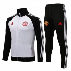 Манчестер Юнайтед спортивный костюм 2021-2022 белый с черным