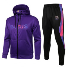 Спортивный костюм с толстовкой ПСЖ фиолетово-черный