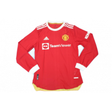 Манчестер Юнайтед домашняя футболка с длинным рукавом (игровая версия) 2021-2022