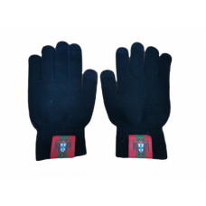 Сборная Португалии перчатки вязаные сенсорные чёрные
