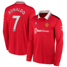 Манчестер Юнайтед домашняя футболка сезона 2022-2023 с длинным рукавом Роналду 7
