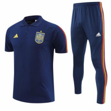 Спортивный костюм Сборной Испании с синим поло 2022-2023