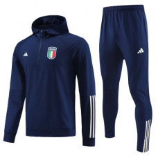 Сборная Италии спортивный костюм 2023-2024 тёмно-синий с капюшоном