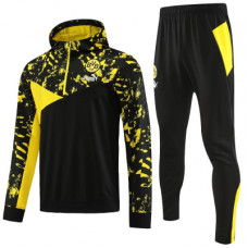 Боруссия Дортмунд спортивный костюм с толстовкой на короткой молнии 2023-2024 жёлто-чёрный