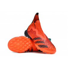 Сороконожки Adidas Predator Freak оранжево-чёрные