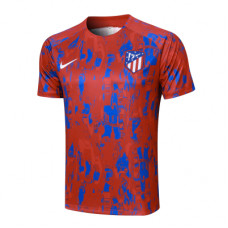 Атлетико Мадрид тренировочная футболка 2023/24 красная с синими узорами