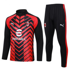 Милан тренировочный костюм 2023/24 чёрно-красный с узорами
