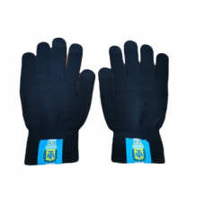 Сборная Аргентины перчатки вязаные сенсорные чёрные
