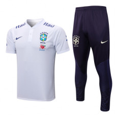 Спортивный костюм Сборной Бразилии с белым поло сезон 2022-2023
